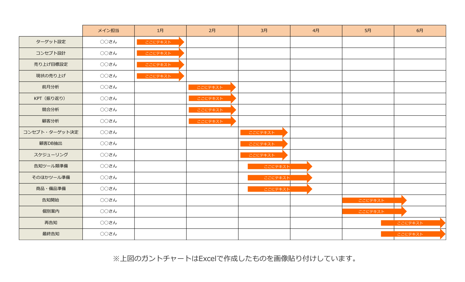 企画書のテンプレート_ガントチャート