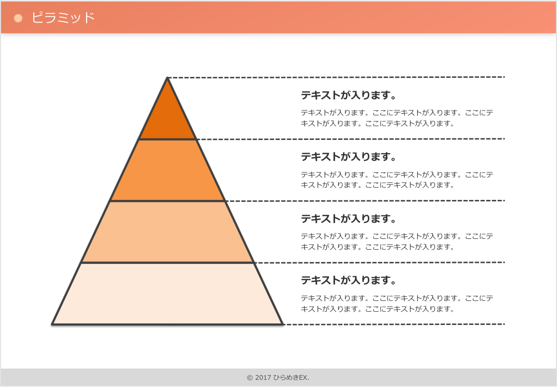 【企画書の書き方】図解のメリットとパワーポイントサンプル_ピラミッド